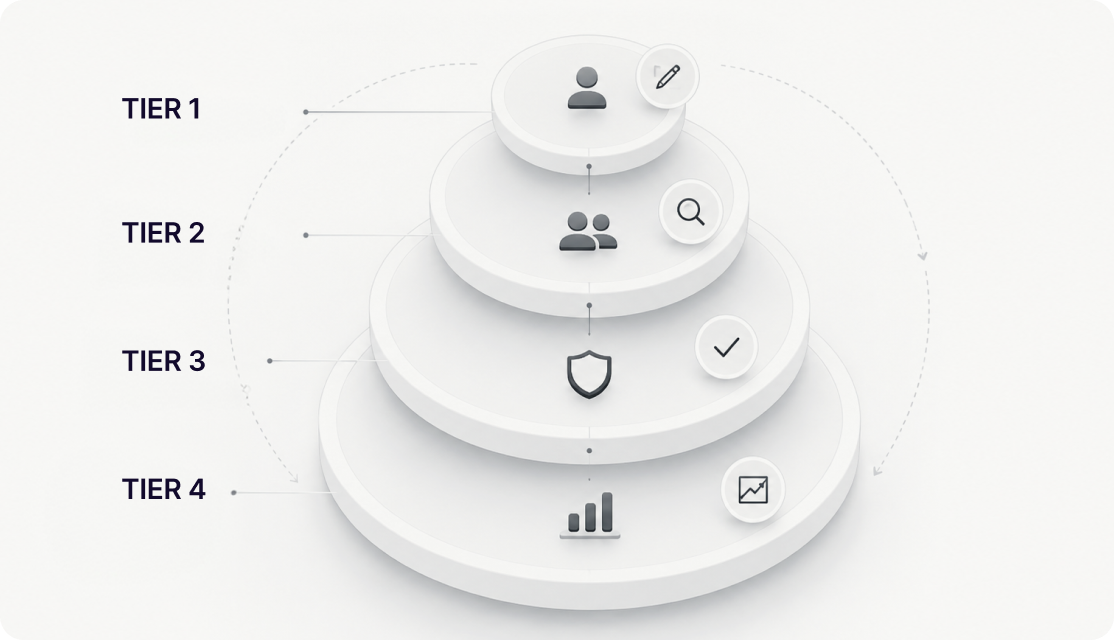 Tiered annotation and QA