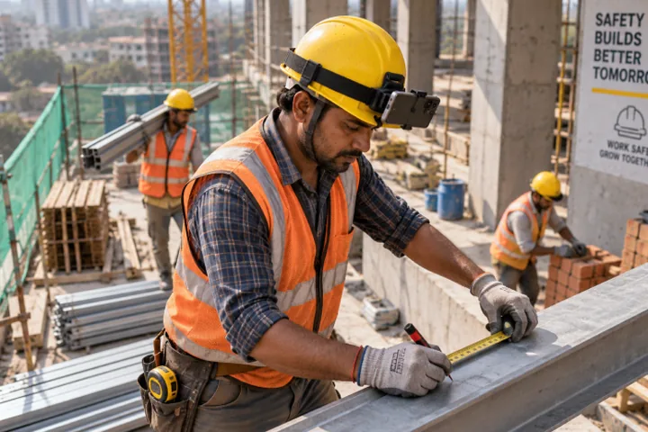 Construction & Job Sites task being recorded with a head-mounted camera