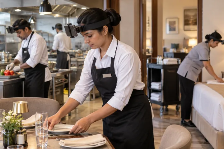 Hospitality & Food Service task being recorded with a head-mounted camera