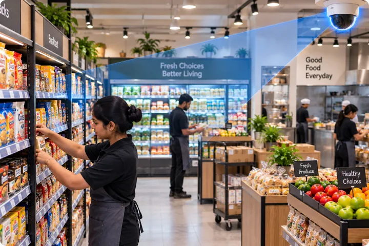 Retail & Commercial task recorded with external cameras