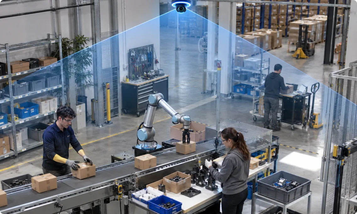 Multi-Person & Human-Robot Interaction captured from an external camera