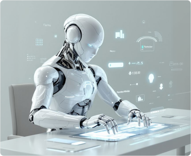 Robot with holographic interface